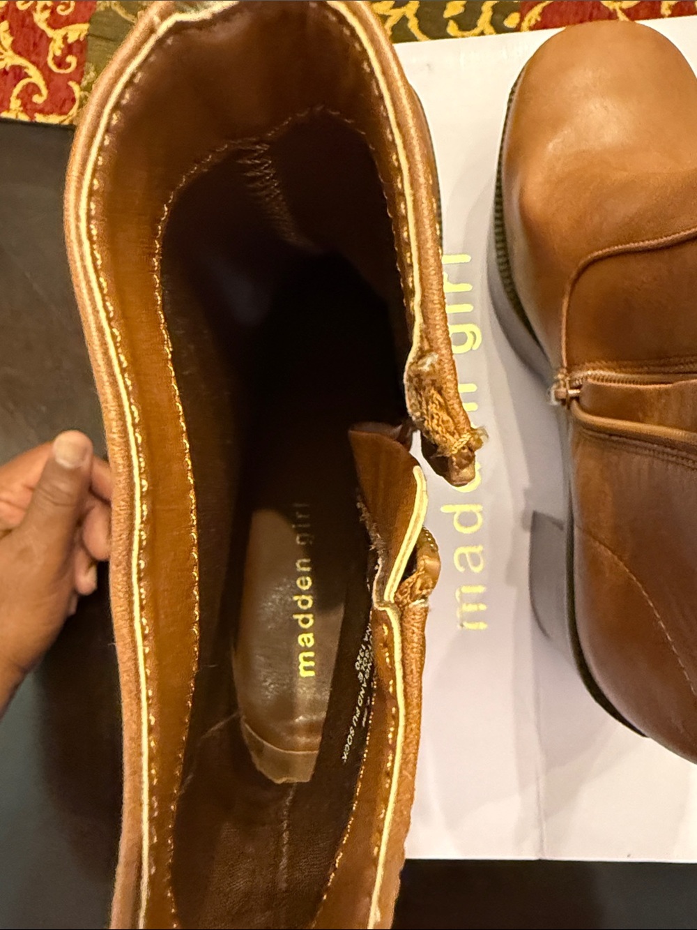 Madden Girl Brown Platform Heeled Ankle Boots - Picture 5 of 5